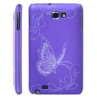 Galaxy Note Butterfly -suojus (violetti)