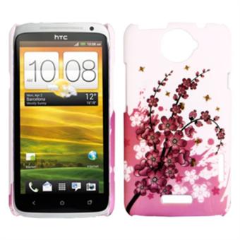 HTC ONE X vaaleanpunainen kansi