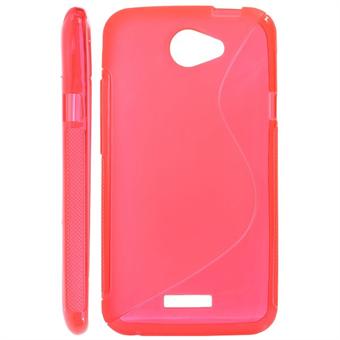 S Line -silikonisuoja HTC ONE X (punainen)
