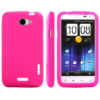 Pehmeä silikoni HTC ONE X (vaaleanpunainen)