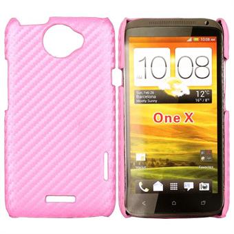 Corbon-kuori HTC ONE X (vaaleanpunainen)