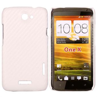 HTC One X Corbon kansi (valkoinen)