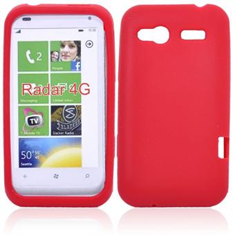 HTC Radar C110e pehmeä silikoni (punainen)