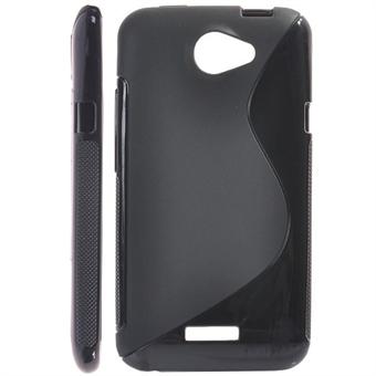 S Line -silikonisuoja HTC ONE X (musta)