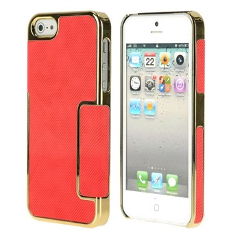 Purse Look Case iPhone 5 / iPhone 5S / iPhone SE 2013 (punainen ja kulta)