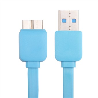 Litteä USB 3.0 -lataus- / synkronointikaapeli 1M (sininen)