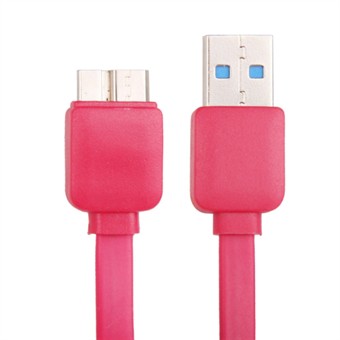 Litteä USB 3.0 -lataus- / synkronointikaapeli 1M (punainen)