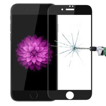 Karkaistu 3D kaareva täysin peittävä lasi iPhone 6 / iPhone 6S (musta)