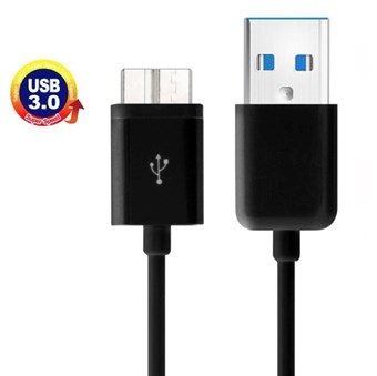 USB 3.0 data- / latauskaapeli 1M (musta)