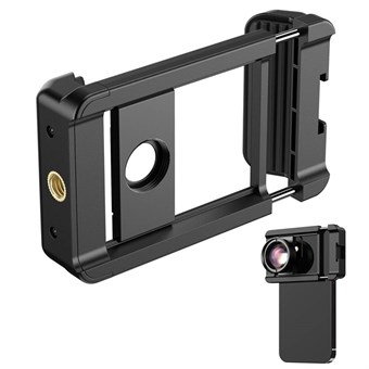 APEXEL F001 -älypuhelinpidike - Ulkoinen Kameran Pidike 1/4 Tuuman Ruuvireiällä - Selfie-tikkuille, Kameratelineille ja Jalustoille