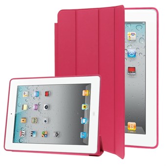 Tyylikäs Smart Cover Sleep / Wake-up iPad 2 / iPad 3 / iPad 4 -laitteille - Magenta