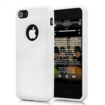 Kova silikoni iPhone 5 / iPhone 5S / iPhone SE 2013 - kuori - valkoinen kermanvärinen