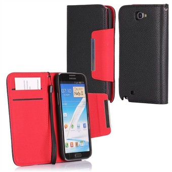 SmartPurse Case -Galaxy Note II (musta/punainen)