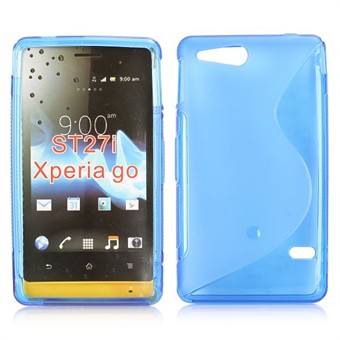 S-Line silikonikuori - Xperia Go (sininen)