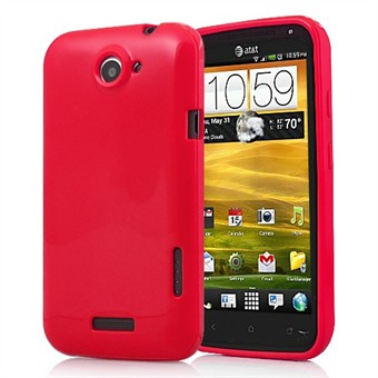 HTC ONE X - silikonikuori (punainen)
