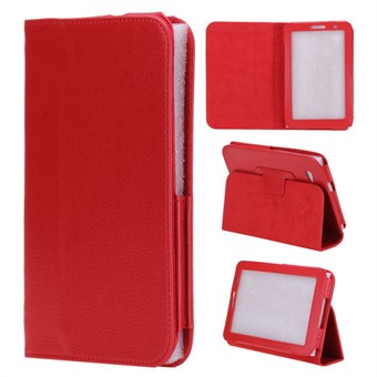 Yksinkertainen Samsung Galaxy Tab 7.0 -nahkakotelo (punainen)