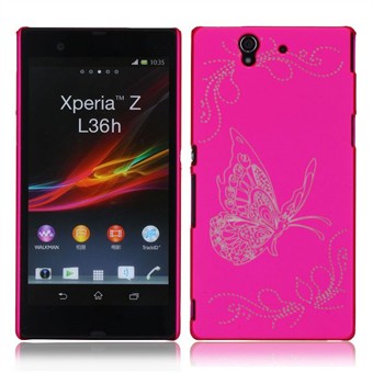 Butterflies Cover Protection Xperia Z (vaaleanpunainen)