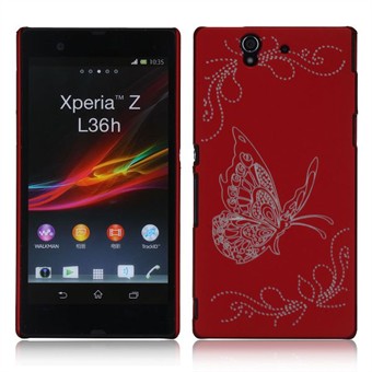 Butterflies Cover Protection Xperia Z (punainen)