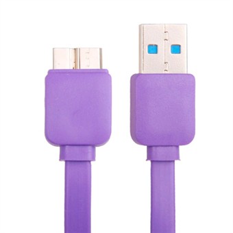 Litteä USB 3.0 -lataus- / synkronointikaapeli 1M (violetti)