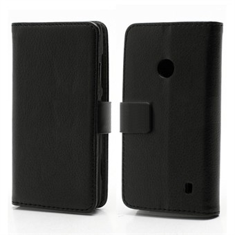 Käytännöllinen lompakkokotelo - Lumia 520/525 (musta)