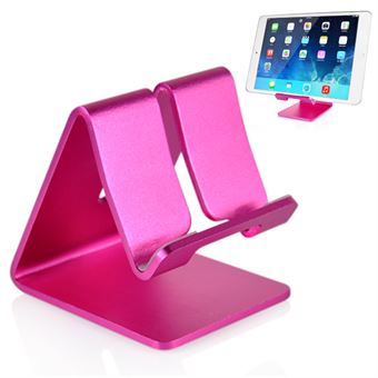 Alumiininen pidike älypuhelimelle/tabletille, Universal - vaaleanpunainen