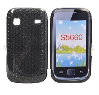 Silikonikuori Samsung Galaxy Gio -puhelimelle (musta)