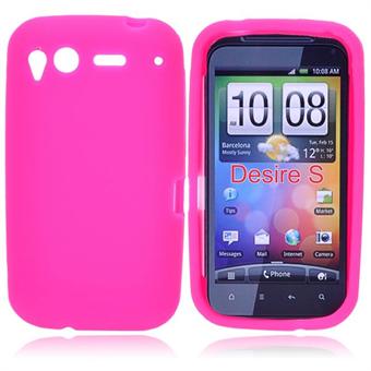 HTC Desire S silikonikuori (vaaleanpunainen)