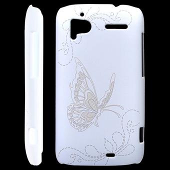 Butterflies-suojus HTC Sensationille (valkoinen)