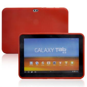 Samsung Galaxy Tab 8.9 pehmeä silikonikuori (punainen)