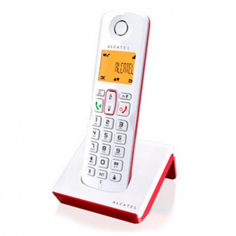 Johdoton puhelin Alcatel S-250 DECT - SMS - LED - Valkoinen Punainen