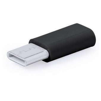 Mikro-USB - USB-C-sovitin 145765 - Väri: Musta