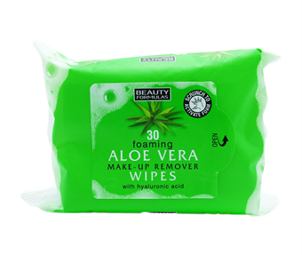 Kauneuskaavat vaahtoavat - Aloe Vera - meikinpoistoaine - kosteuspyyhkeet