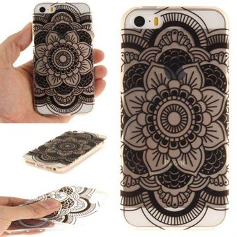 Modernin taiteen silikonikuori iPhone 5 / iPhone 5S / iPhone SE 2013 - Henna Butterfly