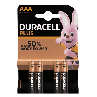 Duracell Plus Power alkaliparisto AAA - 4 kpl.