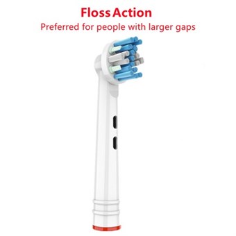 Löysät Harjaspäät Braun Oral-B Sähköhammasharjalle - 4 kpl - Floss Action