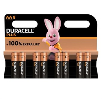 Duracell Plus 100% MN1500 AA - 8 kpl