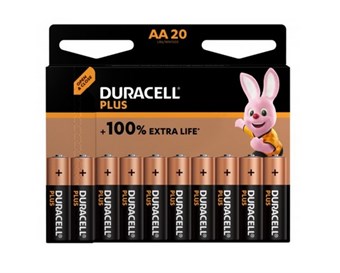 Duracell Plus 100% MN1500 AA - 20 kpl