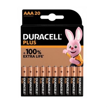 Duracell Plus 100% MN2400 AAA - 20 kpl