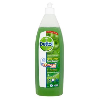 Dettol Complete Clean - Antibakteerinen spray- ja lattianpuhdistusaine - Vihreät omenat - 1 l