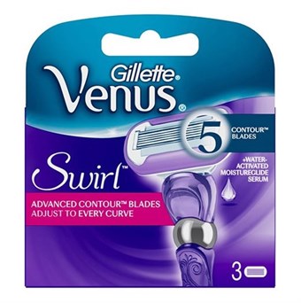 Gillette Venus Swirl - Partaterät - Täyttö - 3 kpl.