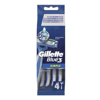 Gillette Blue3 Simple Kertakäyttöiset Kaavinet - 4 kpl.