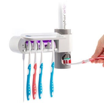 InnovaGoods - Hammasharja- ja hammastahnateline - UV-sterilointi