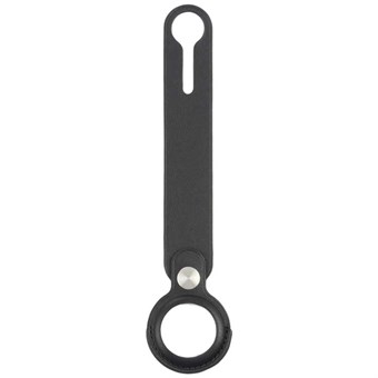 AirTag-avaimenperäpidike PU-nahkaa - musta