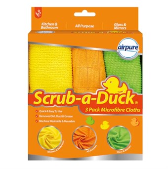 Airpure Scrub A Duck Mikrokuituliinat 3 kpl Pakkaus