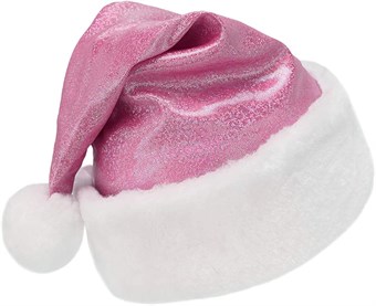 Metallinen Joulupukin Hattu - Väri: Pinkki
