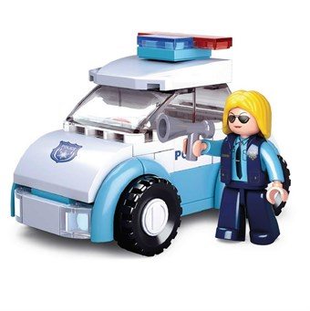 Rakennuspalikat - Tyttöjen unisarja - Poliisinainen poliisiautolla