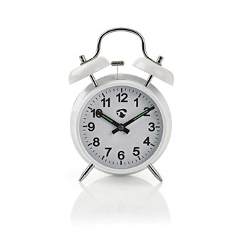 Analoginen pöytäherätyskello - Travel Alarm Clock | Metalli | Valkoinen 