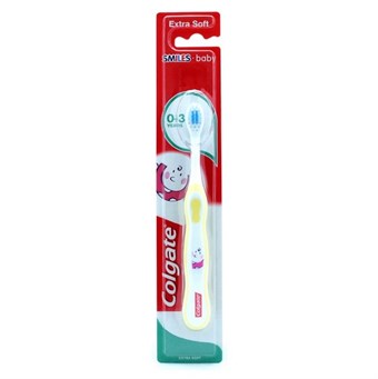 Colgate - Baby Smiles -hammasharja - Erittäin pehmeä - 0-3 vuotta - Sininen