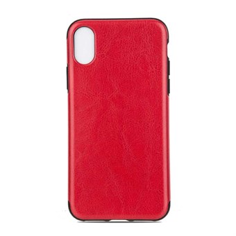 Tyylikäs TPU-muovi- ja silikonikuori iPhone X / iPhone Xs -puhelimelle - punainen