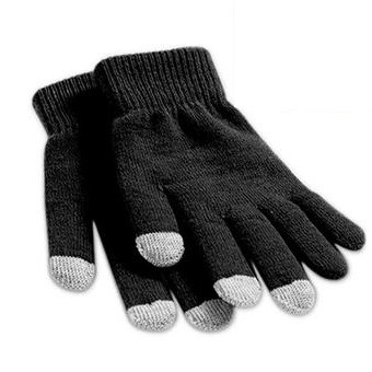 3 Finger Touch Glove - musta
